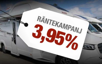 Sänkt ränta 3,95% – Kampanj på KABE, Adria och Sun Living!